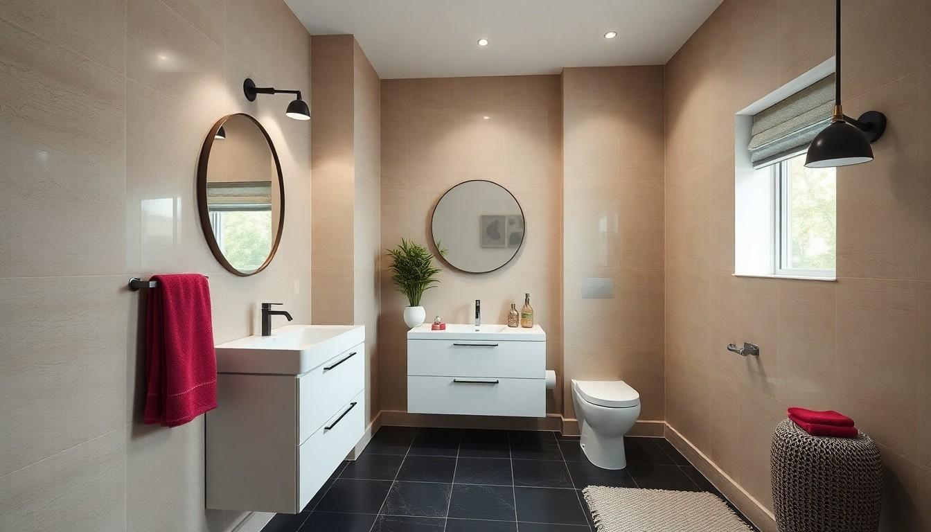 Small Bathrooms with Dark Floors: Transform Cramped Spaces into Stylish ...